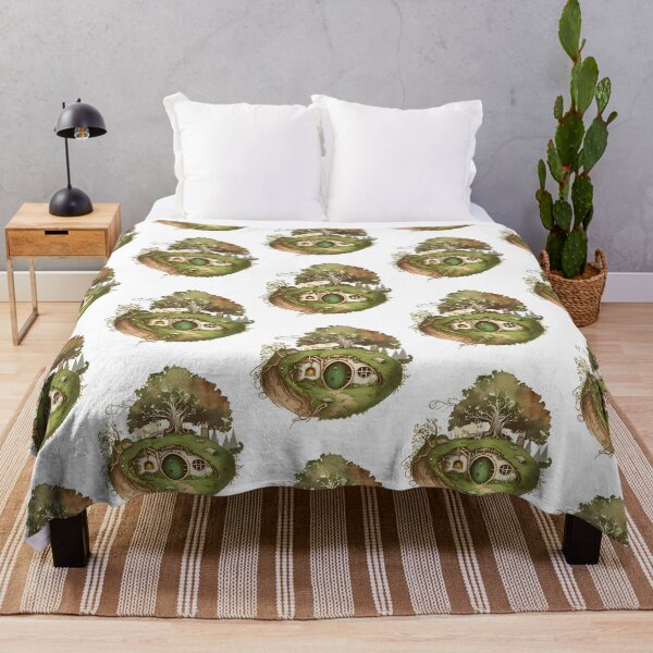 Item preview, Halfling Home - Round Doors - Black - Watercolor Art - Fantasy Short Sleeve designed and sold by insmpinh.