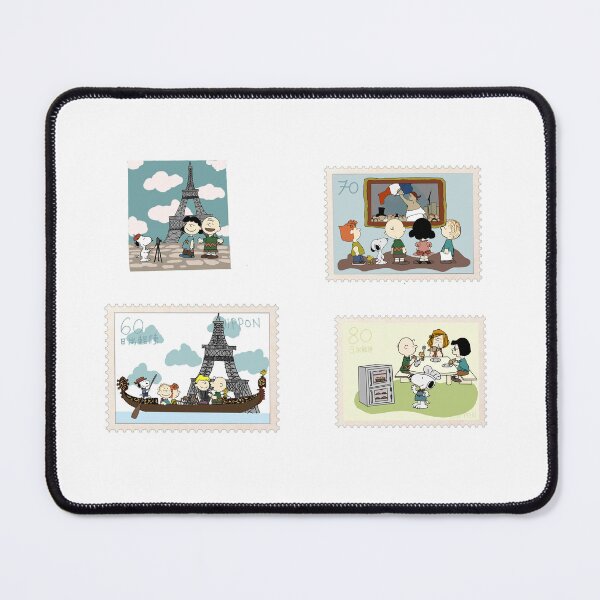 Item preview, Paris postcard stamp snoopy designed and sold by Katyslittlestickershop.