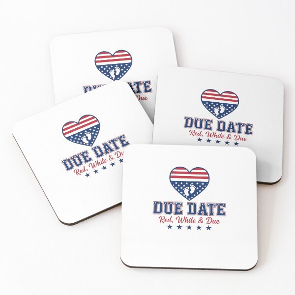 Item preview, Red White and Due Patriotic Pregnancy Announcement designed and sold by SiarheiYur.