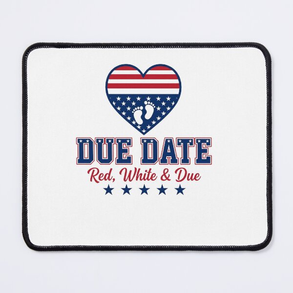 Item preview, Red White and Due Patriotic Pregnancy Announcement designed and sold by SiarheiYur.
