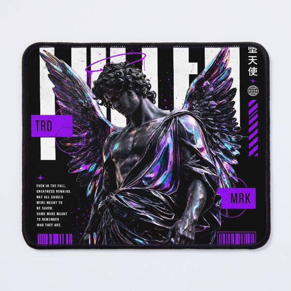Item preview, Fallen Angel Streetwear Graphic Tee | Beauty in Darkness Futuristic Gothic Design designed and sold by RandomArtsByJo.