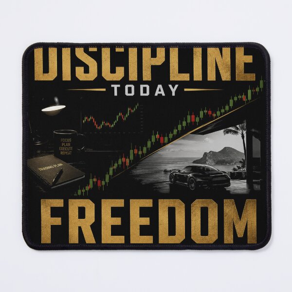 Item preview, Discipline Today Freedom Tomorrow | Forex Trading Motivation Typography designed and sold by PipForgeStudio .