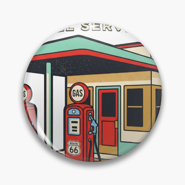 Item preview, Filling Station Vintage Roadside Americana Retro 70s Route 66 designed and sold by negruj.