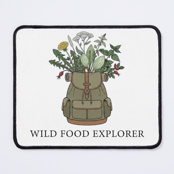 Item preview, Wild Food Explorer Botanical Backpack Illustration Wild Edibles Enthusiast T-shirt designed and sold by VintryOff.
