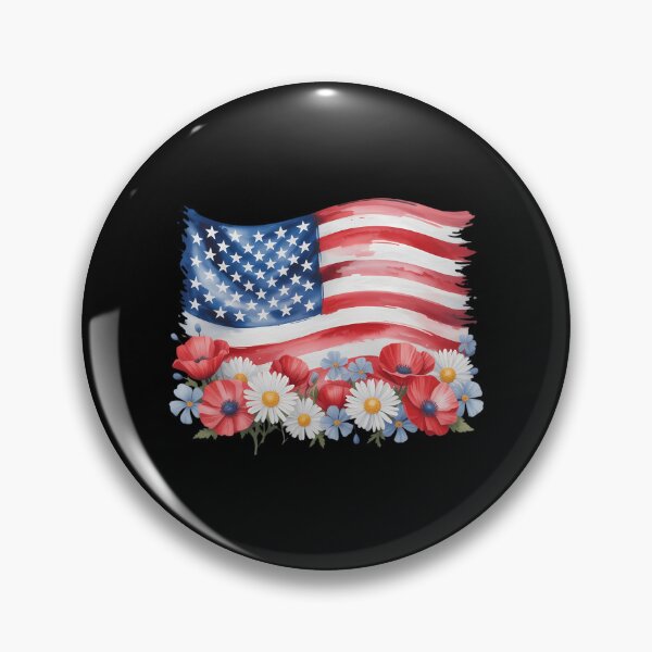Item preview, Flower American Flag 4th Of July Patriotic designed and sold by sailorjessiArt.