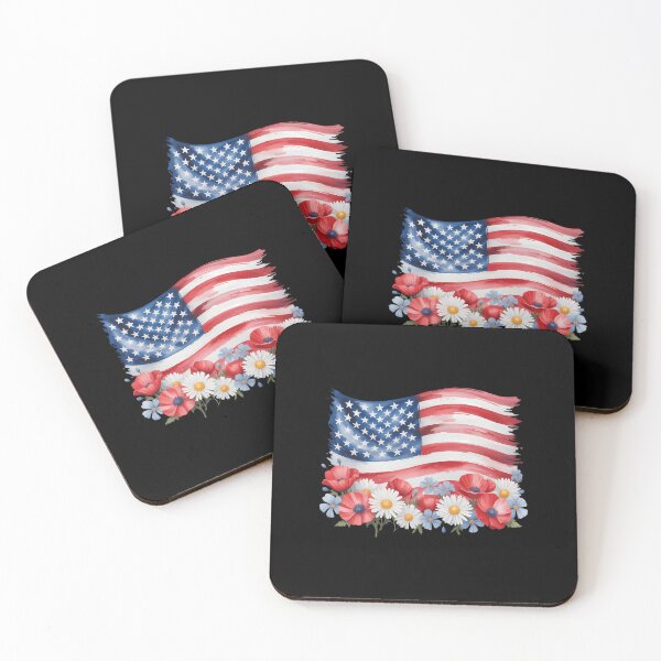 Item preview, Flower American Flag 4th Of July Patriotic designed and sold by sailorjessiArt.