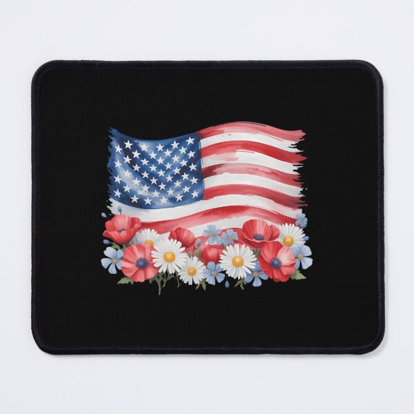Item preview, Flower American Flag 4th Of July Patriotic designed and sold by sailorjessiArt.