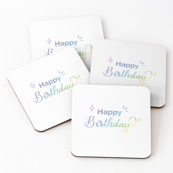 Item preview, Happy Birthday Pastel Rainbow Hand Lettering Typography designed and sold by pinkystickstore.