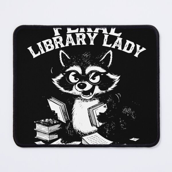 Item preview, Feral Library Lady Raccoon Art designed and sold by HerMajesty1221.