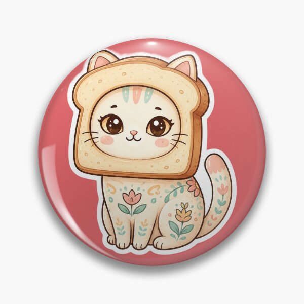 Item preview, Toast Cat Sticker | Funny Bread Kitty Kawaii Gift designed and sold by Iampoji.