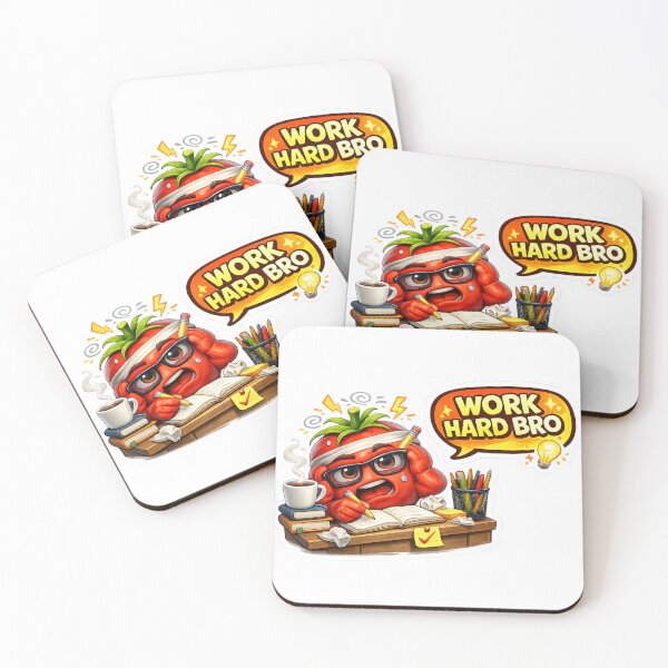 Item preview, Funny Work Hard Bro Angry Tomato Character Sticker designed and sold by Bhinfy.