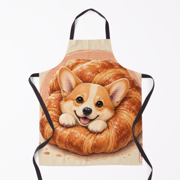Item preview, Corgi in Kawaii Croissant - Bakery & Pastry Style designed and sold by TinyLegs.