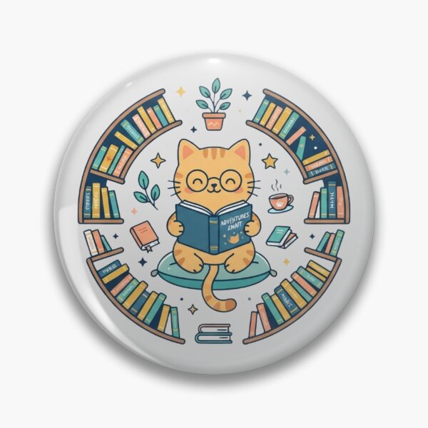 Item preview, Book Lover Cat Sticker | Reading Cat for Bookworms designed and sold by Iampoji.