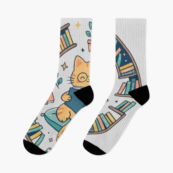 Item preview, Book Lover Cat Sticker | Reading Cat for Bookworms designed and sold by Iampoji.