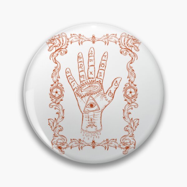 Item preview, Esoteric Alchemical Hand Celestial Ornate Frame Engraving designed and sold by Orchidarcanum.