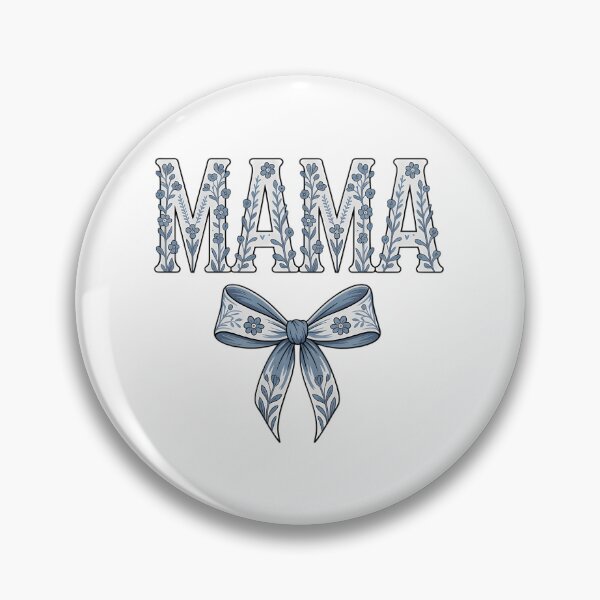 Item preview, Groovy Mama Coquette Bow Blue Floral Mother's Day Mom Life designed and sold by SapfireStuArt.
