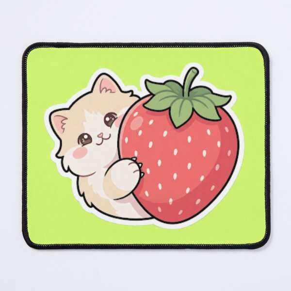 Item preview, Strawberry Kitten Sticker | Cute Fruit Cat Kawaii designed and sold by Iampoji.