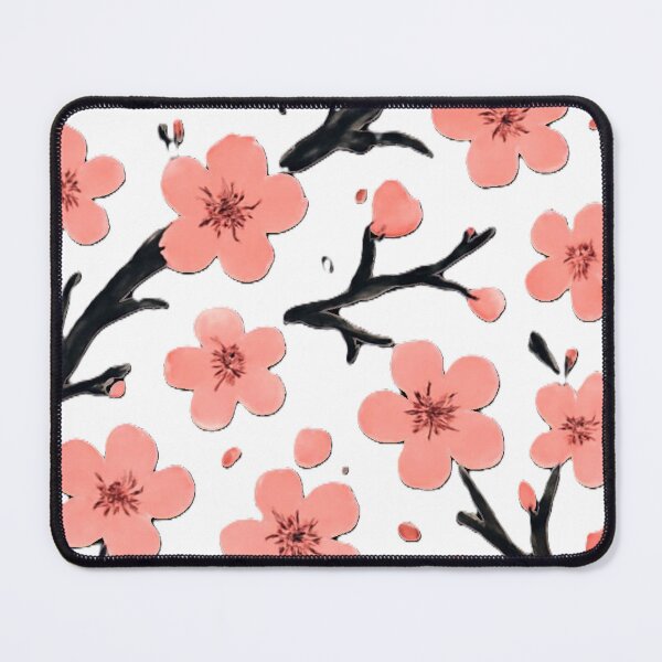 Item preview, Japanese sakura cherry blossom pattern, ink brush style(1a) designed and sold by JpnArts-Sak981.