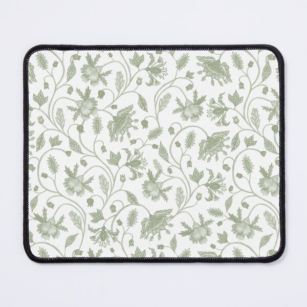 Item preview, Chinoiserie Floral - hand painted - sage green & white designed and sold by Moritza Jarman Design.