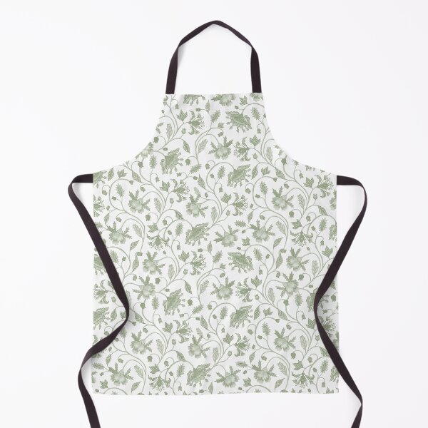 Item preview, Chinoiserie Floral - hand painted - sage green & white designed and sold by Moritza Jarman Design.