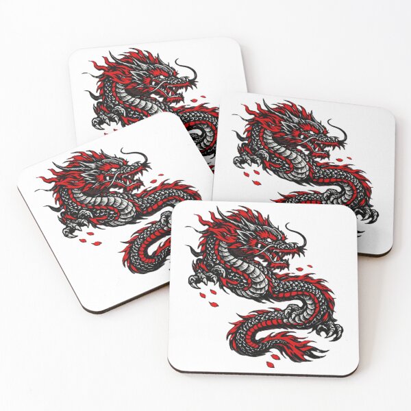 Item preview, Japanese dragon illustration, ukiyo-e tattoo style(1a) designed and sold by JpnArts-Sak981.