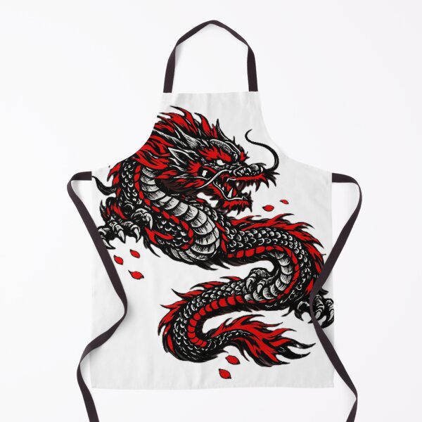 Item preview, Japanese dragon illustration, ukiyo-e tattoo style(1a) designed and sold by JpnArts-Sak981.