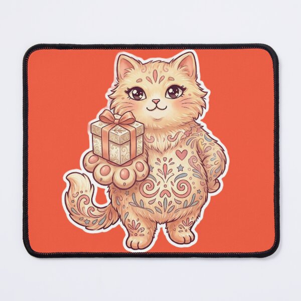 Item preview, Cat Holding Gift Sticker | Cute Present Kitty Gift for Cat Lovers designed and sold by Iampoji.