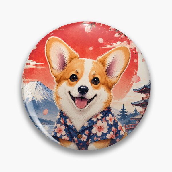 Item preview, Corgi Puppy under Cherry Blossoms - Japanese Sakura designed and sold by TinyLegs.
