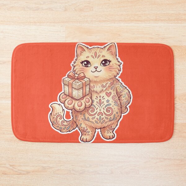Item preview, Cat Holding Gift Sticker | Cute Present Kitty Gift for Cat Lovers designed and sold by Iampoji.
