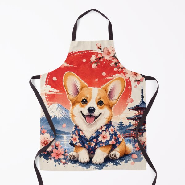 Item preview, Corgi Puppy under Cherry Blossoms - Japanese Sakura designed and sold by TinyLegs.