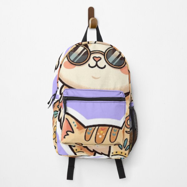 Item preview, Boho Cat Sunglasses Sticker | Retro Cool Kitty Design designed and sold by Iampoji.