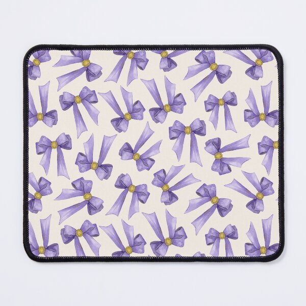 Item preview, Jeweled Purple Ribbons/Bows on cream designed and sold by Moritza Jarman Design.
