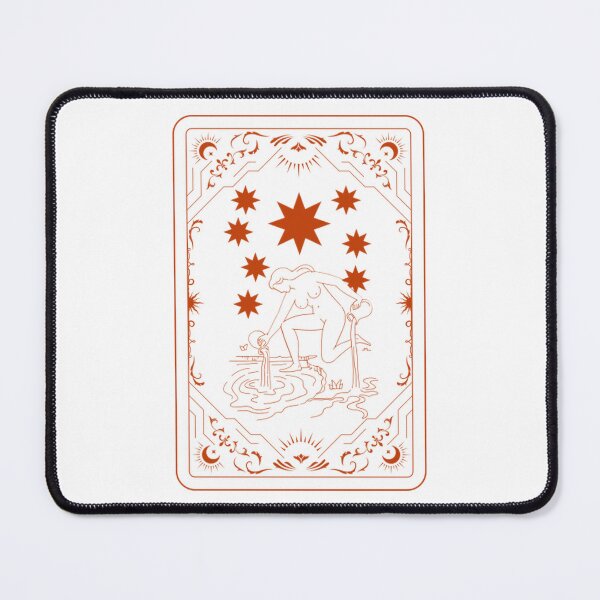 Item preview, The Star Tarot Card Celestial Witchy Engraving Art designed and sold by Orchidarcanum.