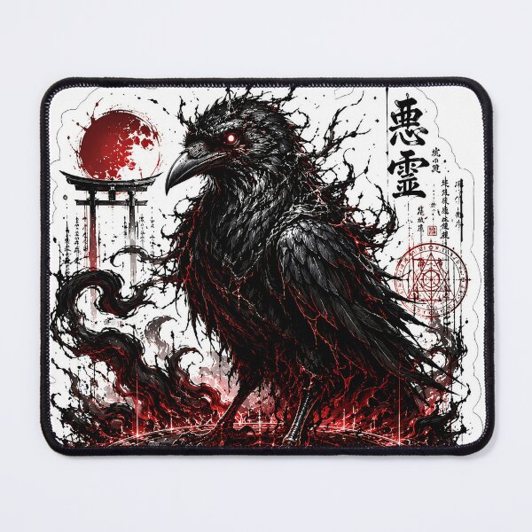 Item preview, Shadow Raven Japanese Gothic Sticker designed and sold by Barkybond.