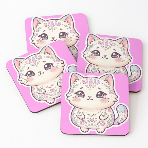 Item preview, Kawaii Pastel Kitten Sticker | Sweet Cat Lover Gift designed and sold by Iampoji.
