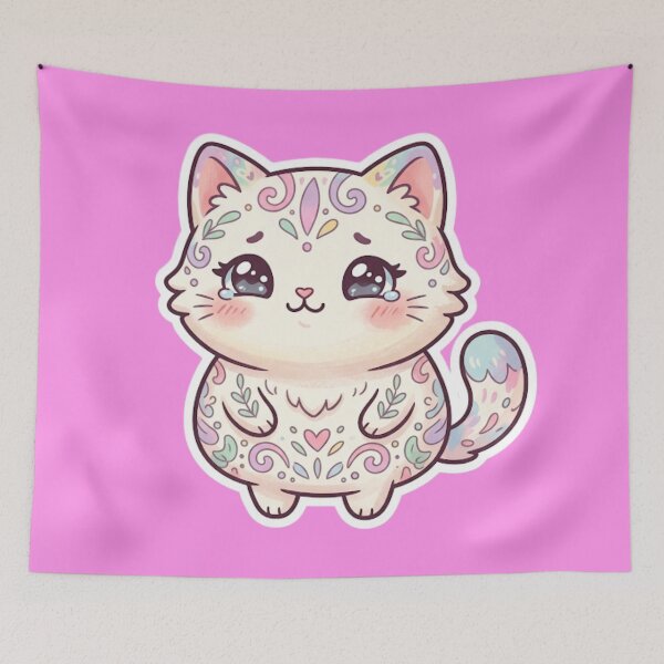 Item preview, Kawaii Pastel Kitten Sticker | Sweet Cat Lover Gift designed and sold by Iampoji.