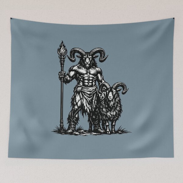 Item preview, Demonic Guardian Azazel and His Goat Companion designed and sold by taiche.