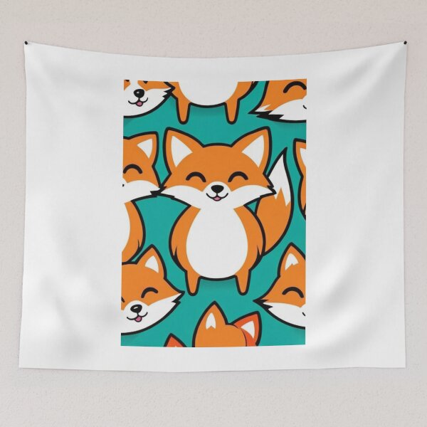 Item preview, Art - Stylized Foxes, Playful and Childlike Illustration designed and sold by AnimeShin.