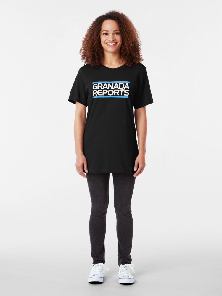 Alternate view of Granada Reports logo 1984-ish Slim Fit T-Shirt