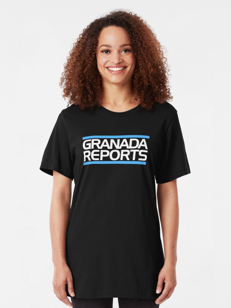 Alternate view of Granada Reports logo 1984-ish Slim Fit T-Shirt