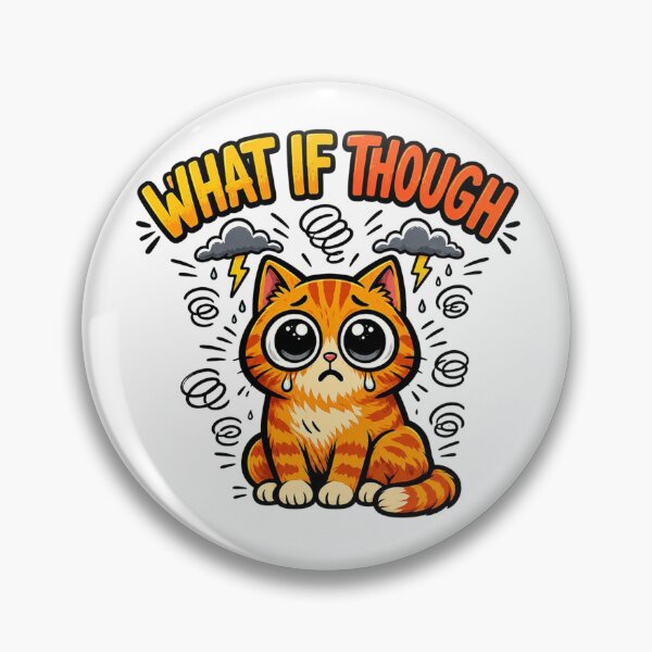 Item preview, Funny Overthinking Cat Anxiety Humor designed and sold by Gentlestate.