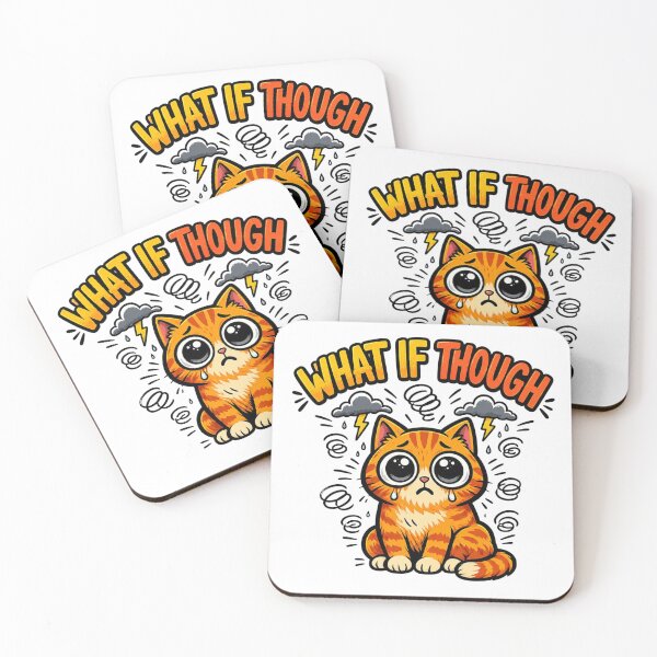 Item preview, Funny Overthinking Cat Anxiety Humor designed and sold by Gentlestate.