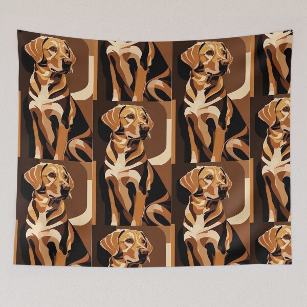 Item preview, Modern Geometric Dog Portrait Illustration designed and sold by Khatumeye.
