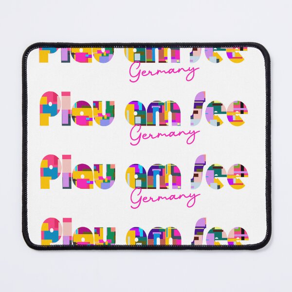 Item preview, Plau am See, Germany, Vibrant Abstract City Typography Art designed and sold by Wanderful-roads.
