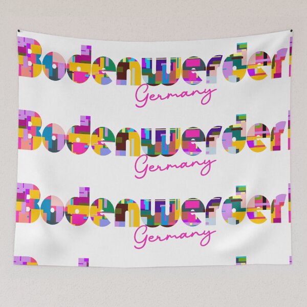 Item preview, Bodenwerder, Germany, Vibrant Abstract City Typography Art designed and sold by Wanderful-roads.