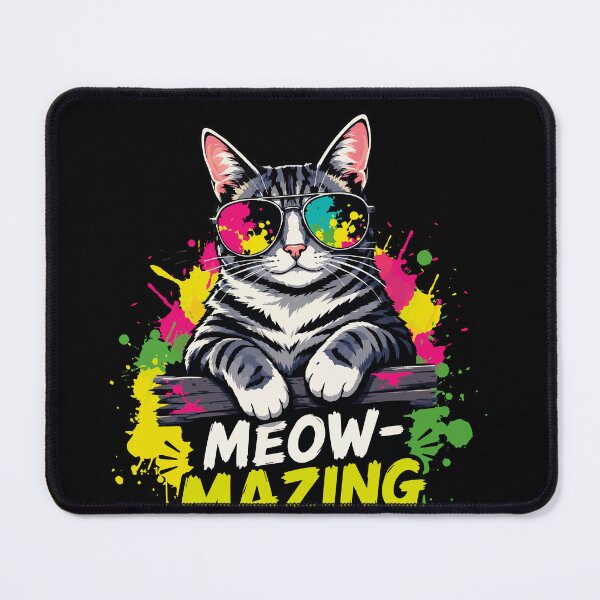 Item preview, Meowmazing meow mazing cat with Sunglasses Funny Colorful Cat Lover Gift for Pet & Animal Fans designed and sold by Huddy-clothes.