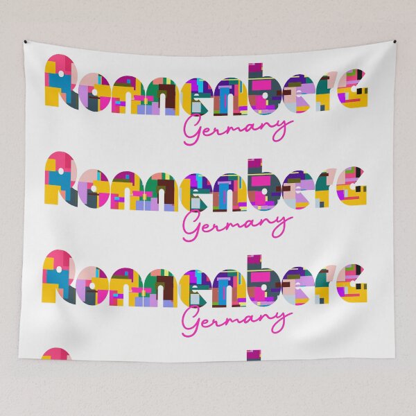 Item preview, Ronnenberg, Germany, Vibrant Abstract City Typography Art designed and sold by Wanderful-roads.