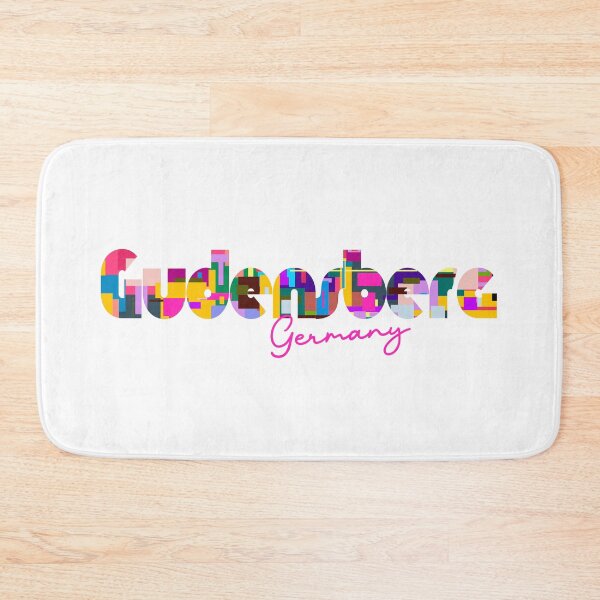 Item preview, Gudensberg, Germany, Vibrant Abstract City Typography Art designed and sold by Wanderful-roads.