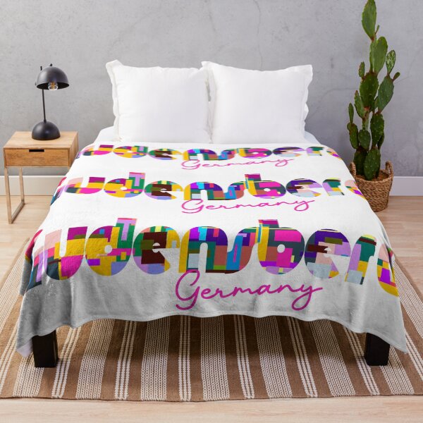 Item preview, Gudensberg, Germany, Vibrant Abstract City Typography Art designed and sold by Wanderful-roads.