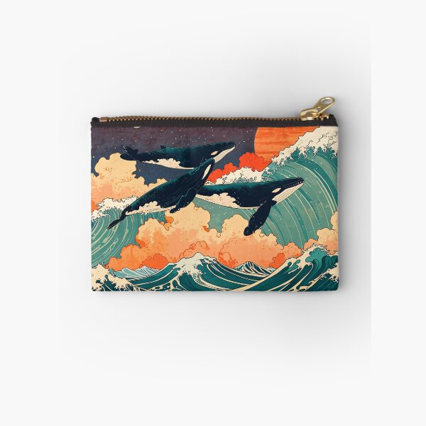 Item preview, Majestic Humpback Whales Above the Great Waves designed and sold by KiraChie.